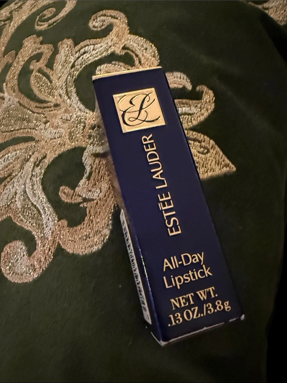 RARE Estee Lauder All Day Lipstick Cafe Latte A-8A Gold Tube New in Box Vintage